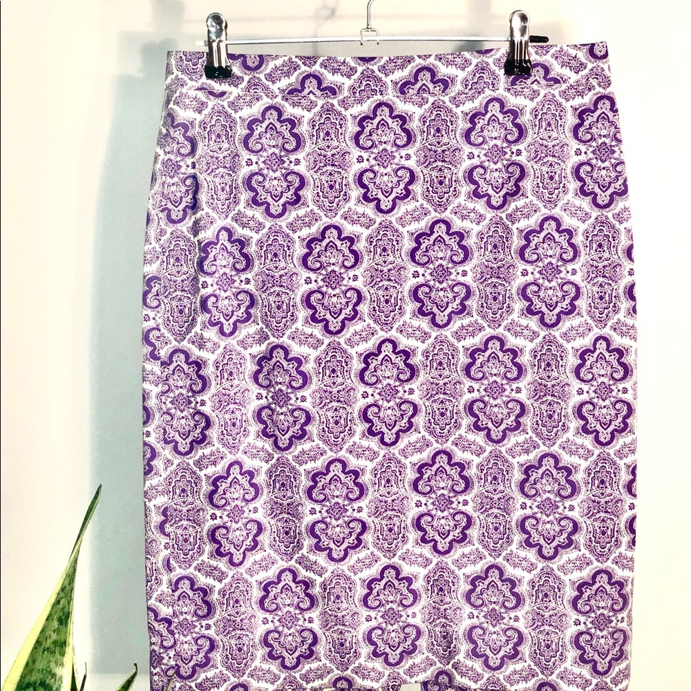 J. Crew size 0 purple pencil skirt